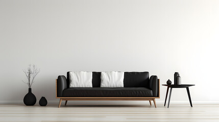 Minimalist Living Room with Monochrome Decor