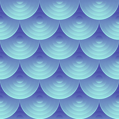 Seamless abstract pattern with gradient circles. Fish or mermaid scales. © Li Artis