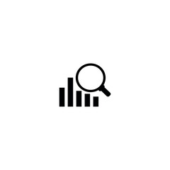 Magnifying Glass with Bar Chart Icon