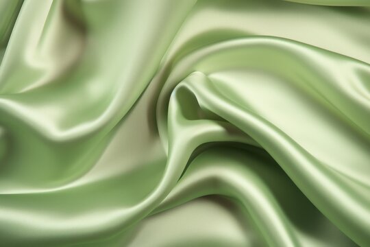 Satin pistachio color velvet green silk.