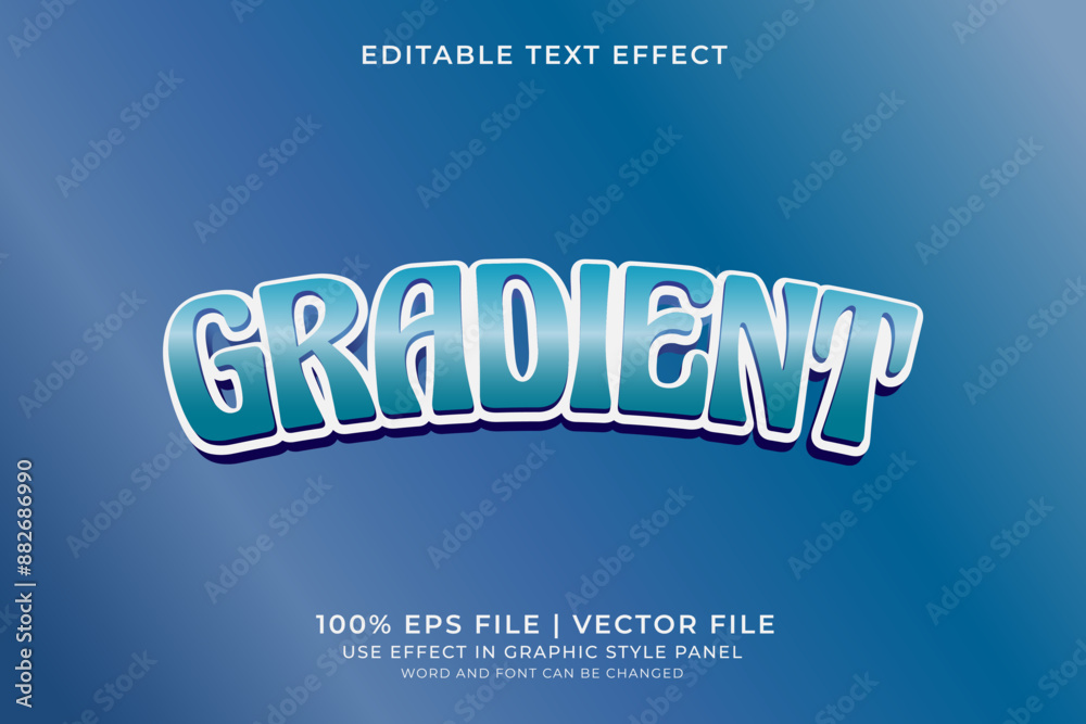 Poster Gradient text effect editable vector