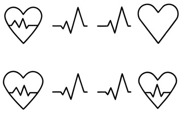 Heart Pulse line art love's pulse design