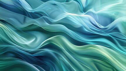 Fototapeta premium A smooth, flowing gradient of cool blues and greens with a subtle ripple effect.