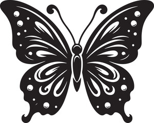 Butterfly silhouette. butterfly black and white silhouette