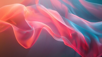 Obraz premium Flowing light on gradient backdrop