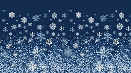 Halftone snowflakes in continuous horizontal design