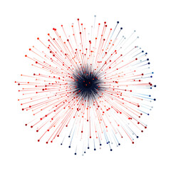 simple artwork of fireworks using thing vector lines like embroidery on white background 