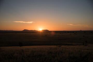 sunset in the Namib Desert