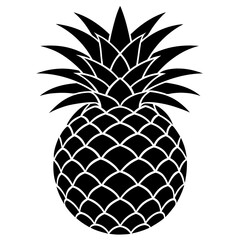 Obraz premium pineapple silhouette vector illustration