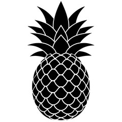 Fototapeta premium pineapple silhouette vector illustration