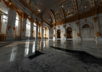 Obraz premium Gothic architecture of an ancient church.