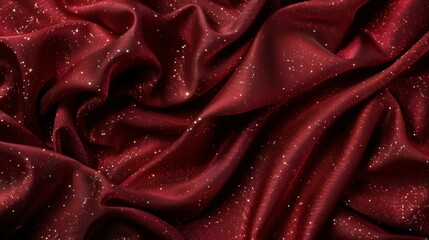 Red satin fabric texture, luxurious and sophisticated
