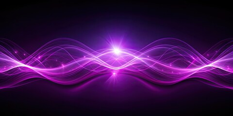 Dark glowing waves in purple spectrum, Glowing, waves, dark, purple, abstract, vibrant, energy, light, illuminated, motion