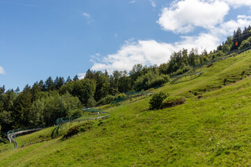 Naklejka premium The part of the year-round toboggan run in Germany Alps