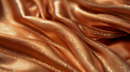 Copper satin fabric texture, smooth and luxurious