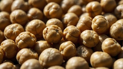 Obraz premium vibrant and bright view of chickpeas in cinematic clos background
