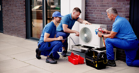 Experienced HVAC Technician Leading Team
