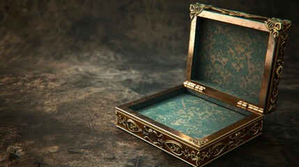 Jewelry box with empty space for text