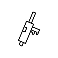 glue gun line icon