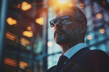 Portrait of a Man in a City Setting