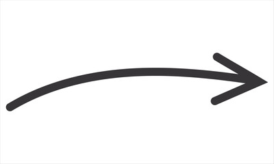 An arrow sign drawn with black marker on white background. EPS 10/AI