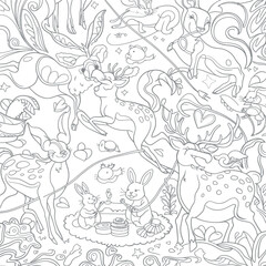 Animals coloring page