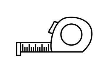 Tape measure ruler Line Icon Vector