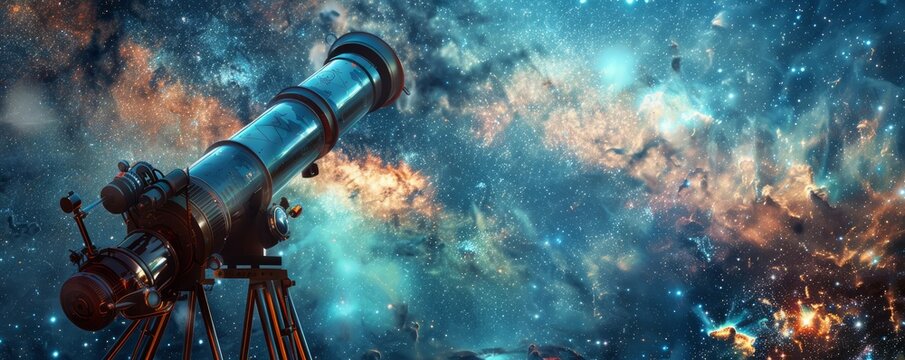 A telescope peering into the depths of space, revealing galaxies and stars that are billions of years old.