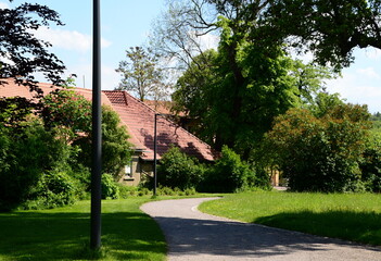 Historical Castle and Park Ettersburg in the Town Weimar, Thuringia