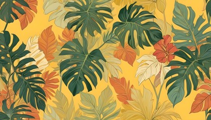 Clear Plain Shiny Warm Soft Vintage Bokeh Cloudy Wave Like Geometric Yellow Background or Texture