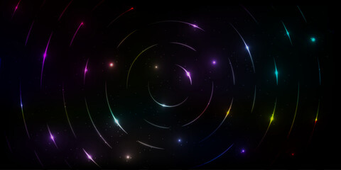 outer space universe design background, outer space poster, abstract gradient, circle lines pattern © moche style