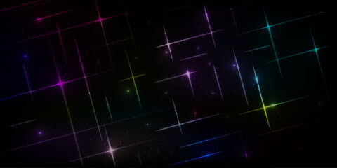 design background with abstract line pattern, outer universe design, with sparkling light