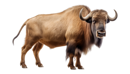 buffalo isolated on transparent background cutout