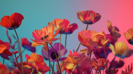 Obraz premium Colorful Flowers Background Wallpaper