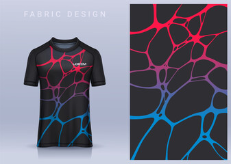 Fabric textile design for Sport t-shirt, Soccer jersey mockup for football club. uniform front view.	
