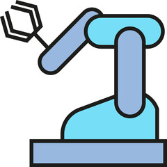 Industrial Robotic Arm Icon