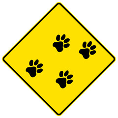 Dog walk sign