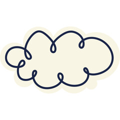 Hand Drawn Cloud Crayon