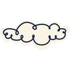 Hand Drawn Cloud Crayon