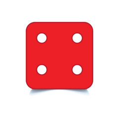 Casino Dice Icon Set In Flat Style Vector Illustration. Game Dice, Game Die, Pip Dice, isolated with background.