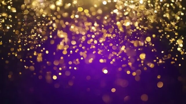 Gold Glitter Confetti Bokeh Background Generative AI