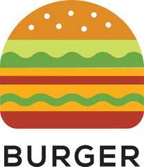Burger icon design vector.