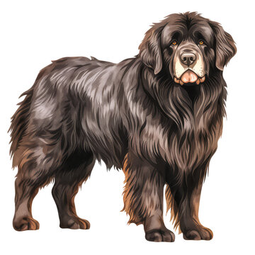 recommend clip art: Illustration of Newfoundland Dog,  Mightly Taskmasters in white background.