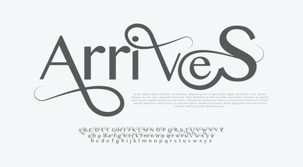 Arrives, vector modern abstract digital alphabet font minimal technology typography creative logo design urban sport fashion