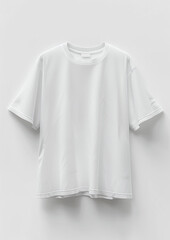 3D render of T-shirt mockup for brand advertising, placed on white background