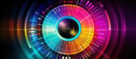 Obraz premium Abstract Circular Design with Vibrant Colors