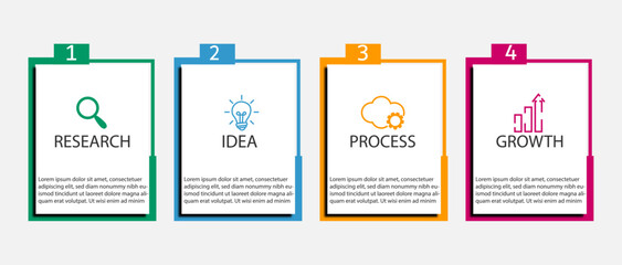 
Infographic squares template with 4 options,can be used  for  workflow layout, flow chart, infographic and banner