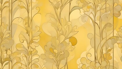 Clear Plain Shiny Warm Soft Vintage Bokeh Cloudy Wave Like Geometric Yellow Background or Texture