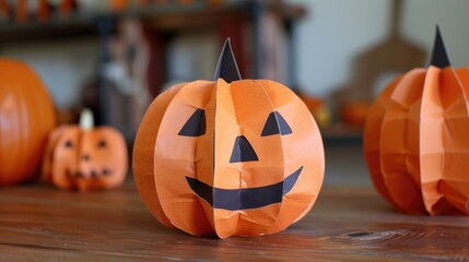 Creating a Paper or Cardboard Pumpkin DIY Halloween Craft for Kids