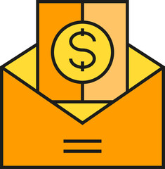 Salary in Envelope Icon
